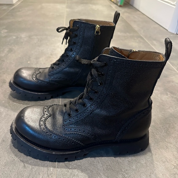 pebble grain lug sole bottom gucci boots size 9 - Picture 2 of 4